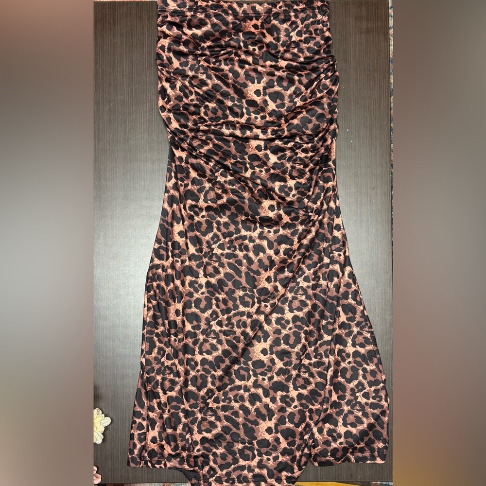 Leopard Print Maxi Skirt